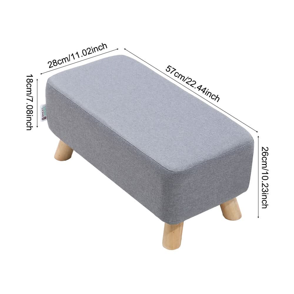 Small Rectangular Entryway Bench Linen Fabric Collection