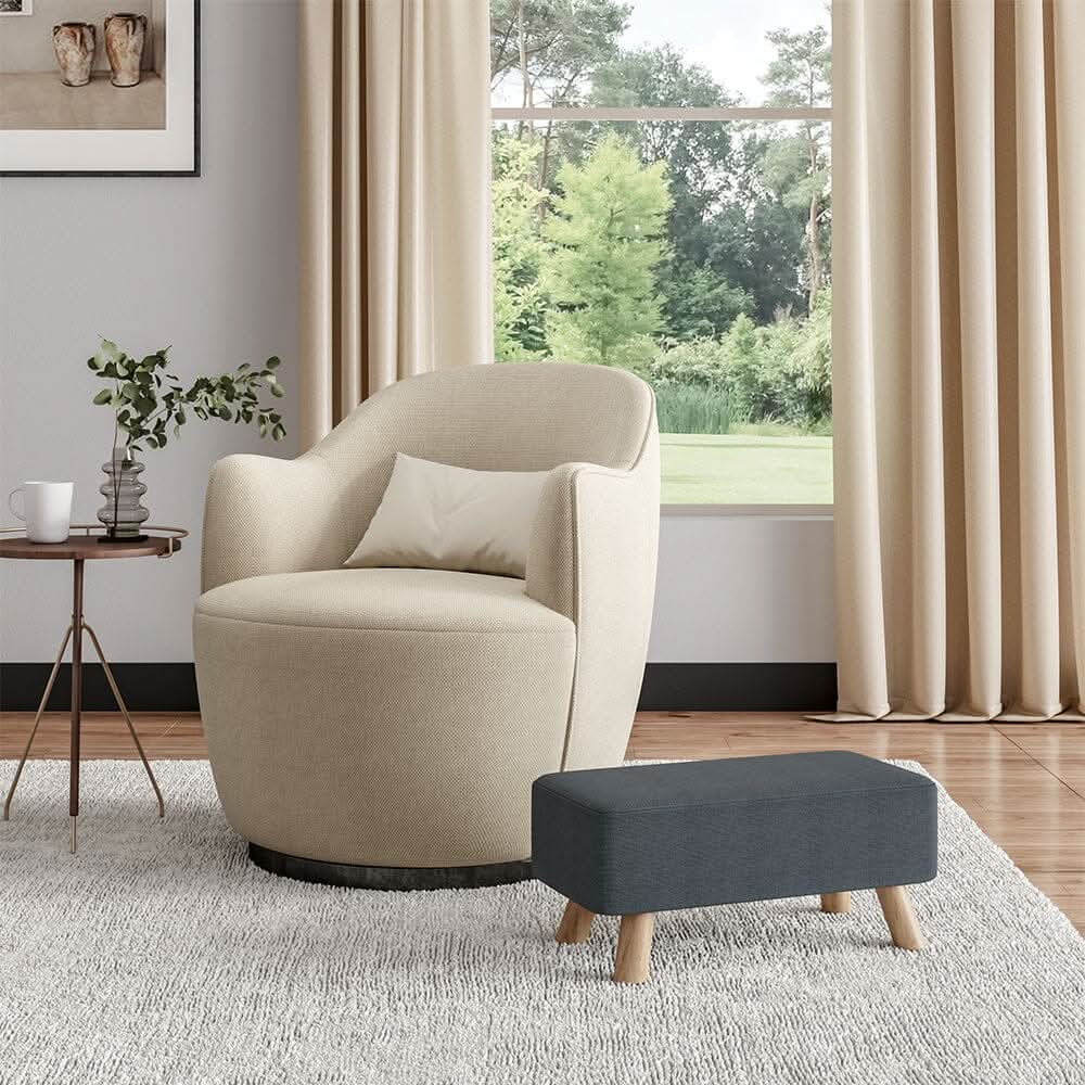 Small Rectangular Entryway Bench Linen Fabric Collection