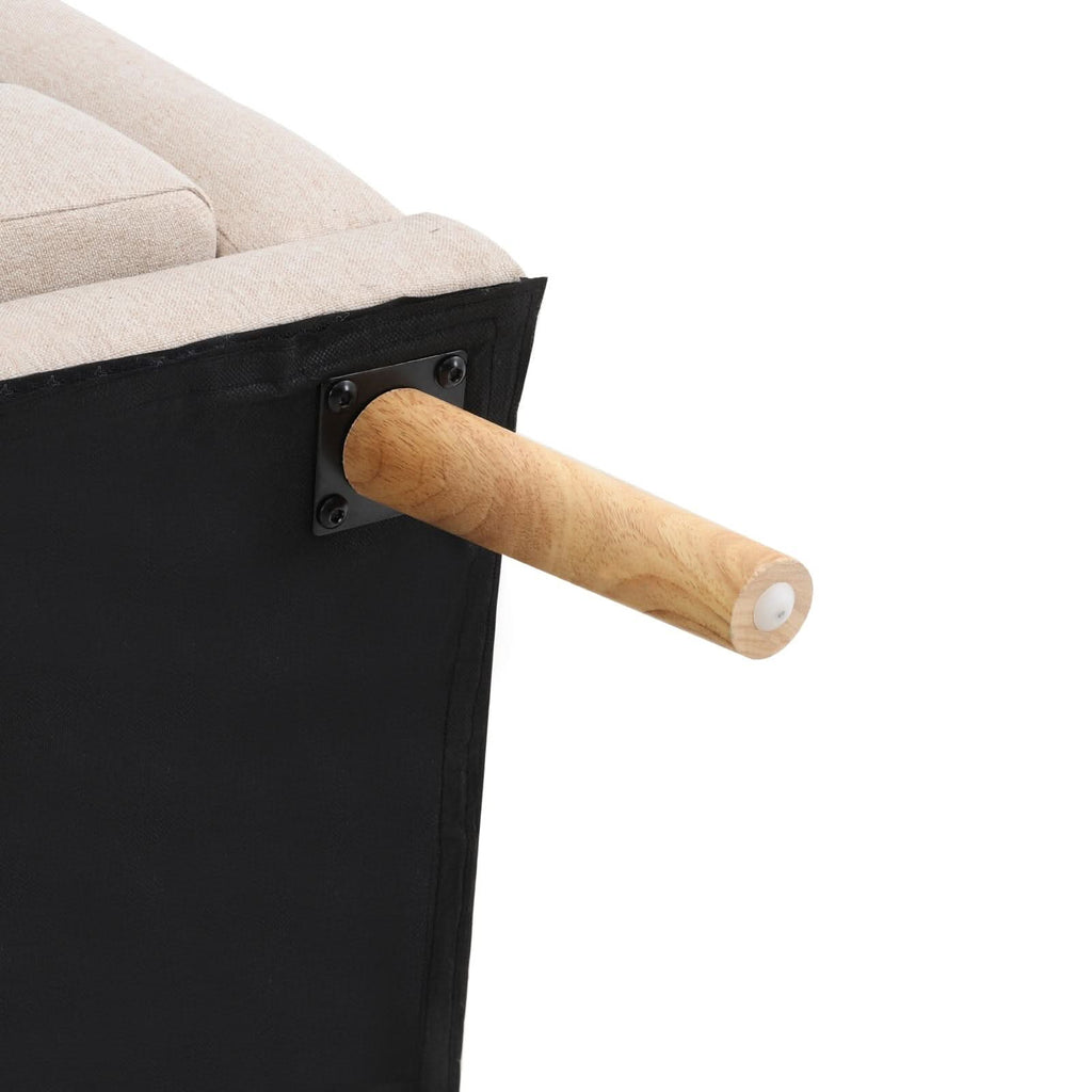 Linen Upholstered Padded Armchair for Home and Office
