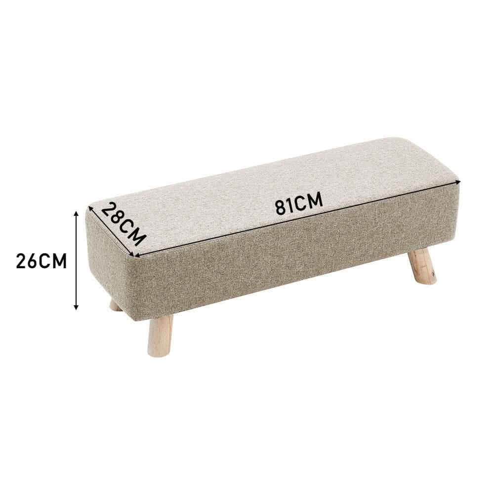 Large Rectangular Entryway Bench Linen Fabric Collection