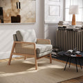 ‍Cushioned Wooden Armchair (100% off)