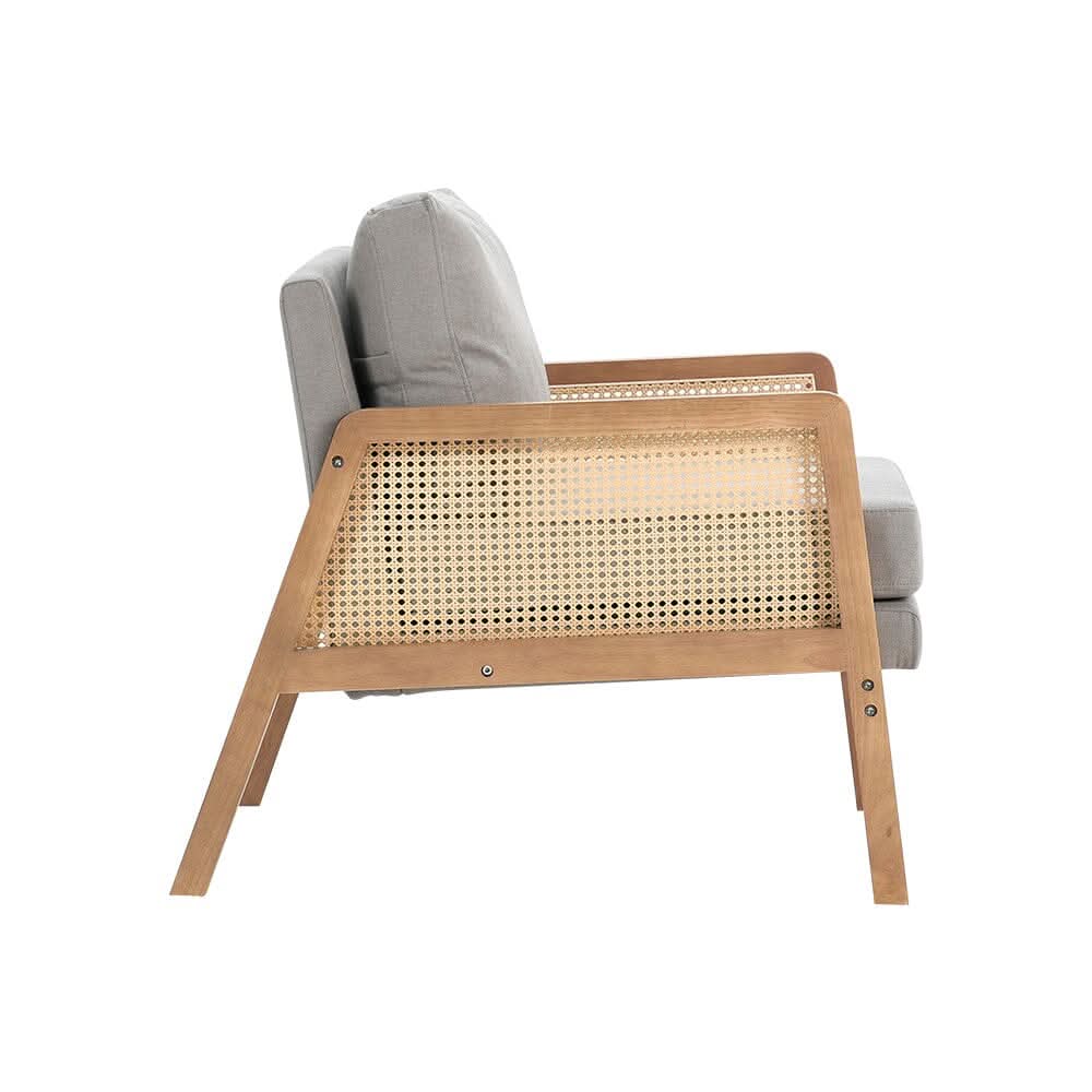 Cushioned Wooden Armchair