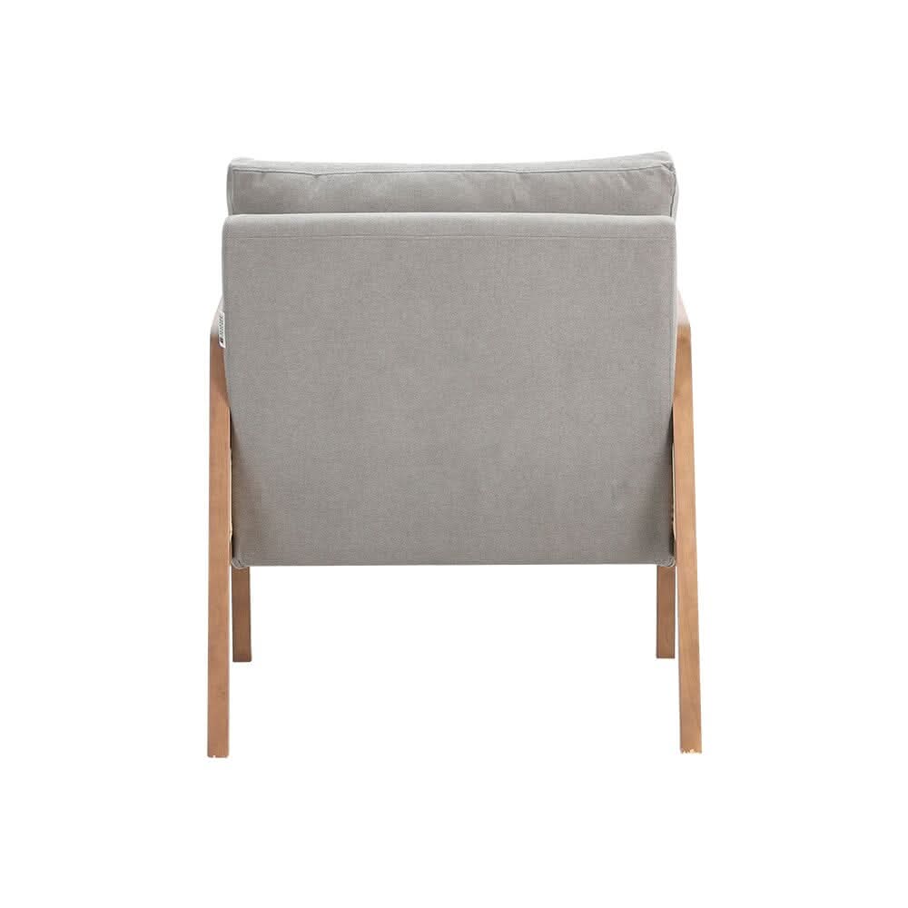Cushioned Wooden Armchair