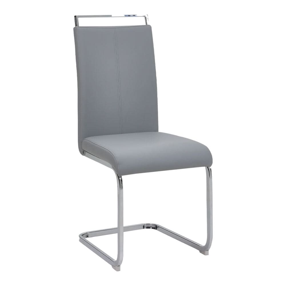 PU Upholstered Dining Chair Chrome Cantilever Frame