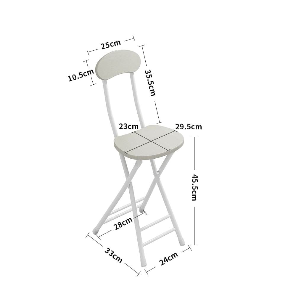 Compact Folding Dining Chair Minimalist Metal Frame