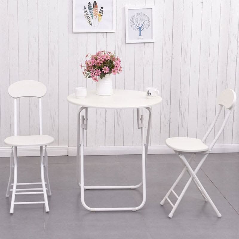 Compact Folding Dining Chair Minimalist Metal Frame