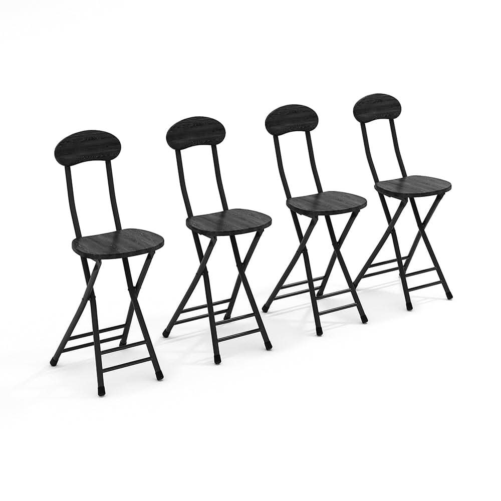 Compact Folding Dining Chair Minimalist Metal Frame