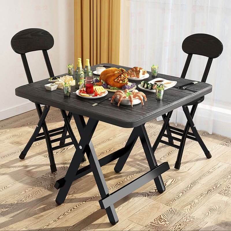 Compact Folding Dining Chair Minimalist Metal Frame