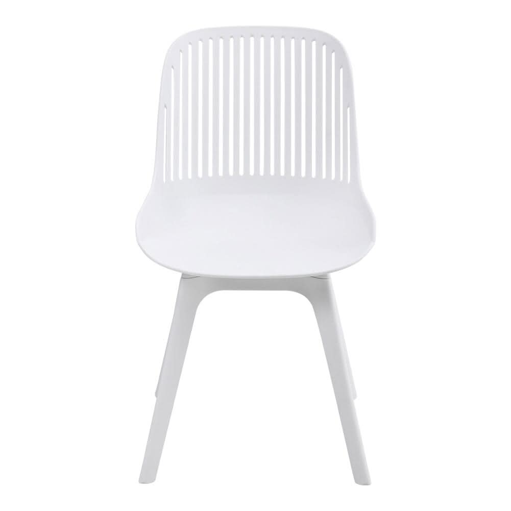 Classic White Plastic Chair, Set of Four, Durable and Lightweight