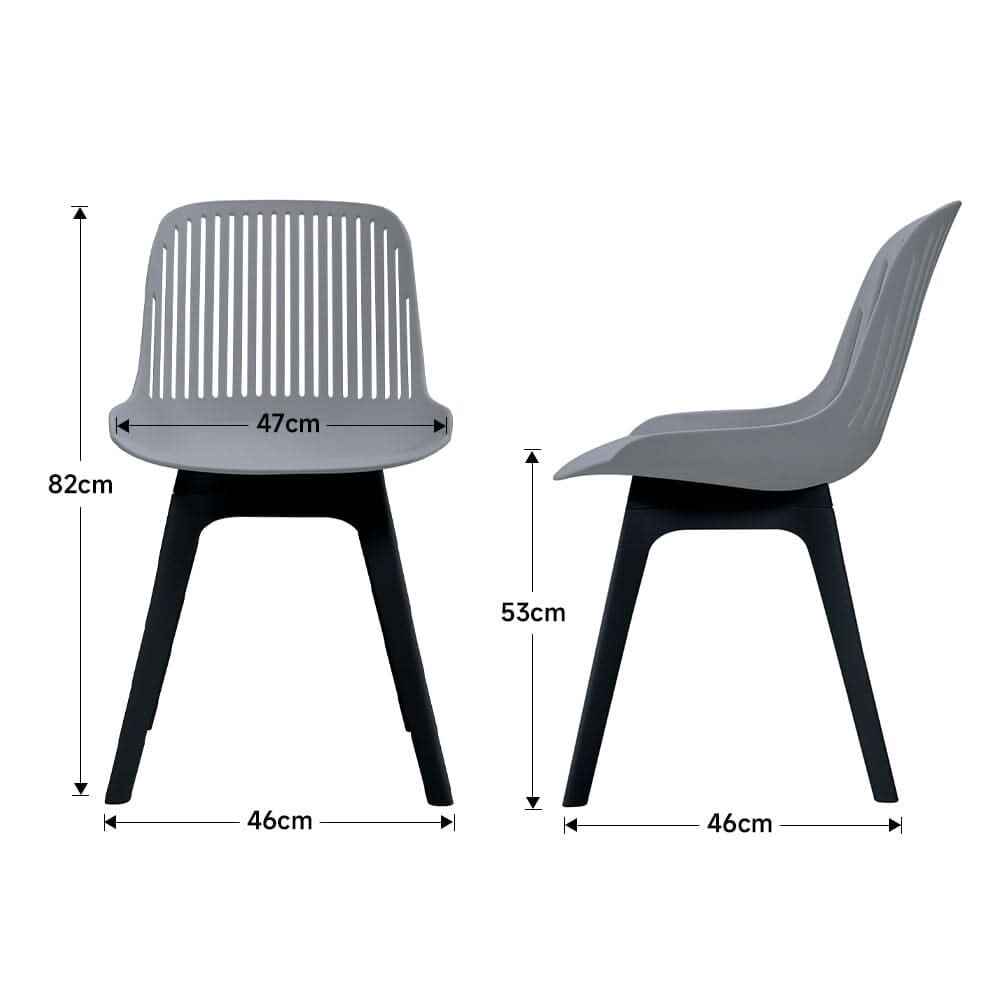 Classic White Plastic Chair, Set of Four, Durable and Lightweight