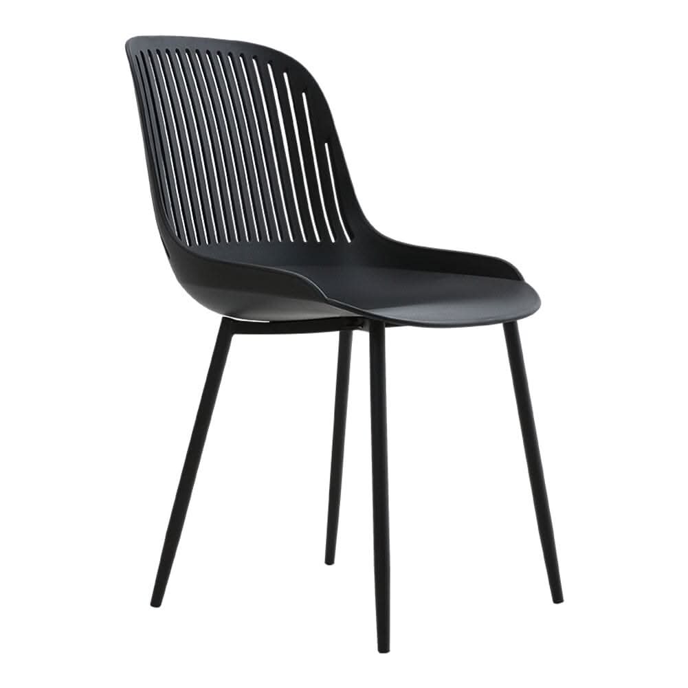 Classic White Plastic Chair, Set of Four, Durable and Lightweight