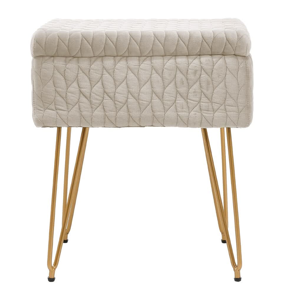 Multi-Purpose Ottoman Stool with Full Cover Lid
