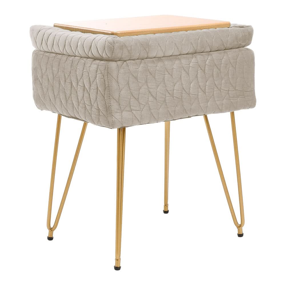 Multi-Purpose Ottoman Stool with Full Cover Lid