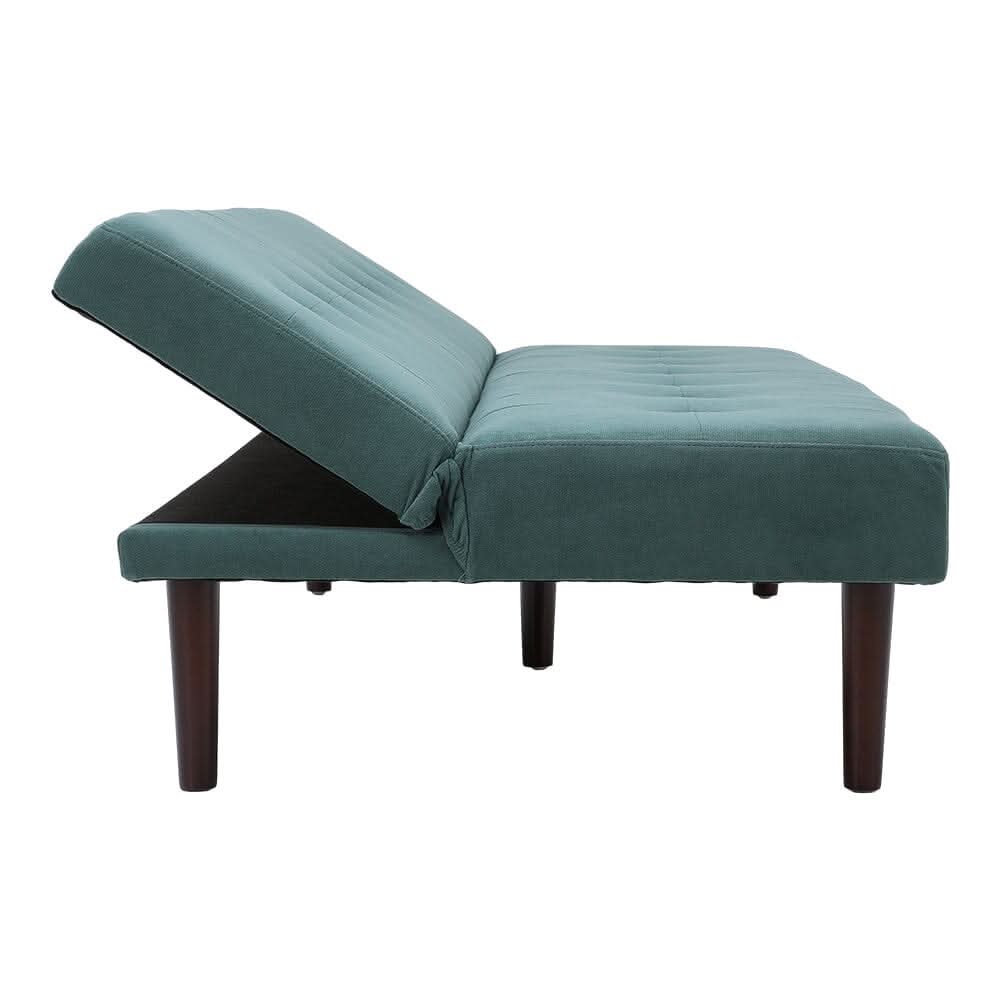 4ft Sofa Bed Contemporary Convertible Upholstered Green/ Grey