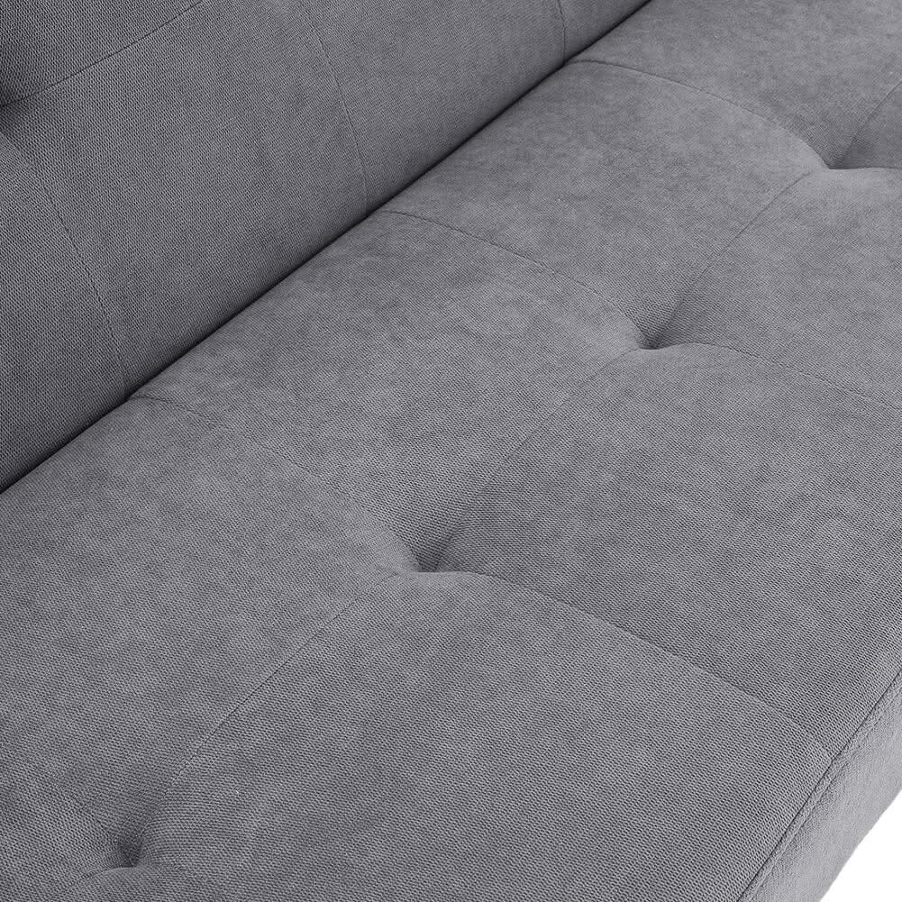 4ft Sofa Bed Contemporary Convertible Upholstered Green/ Grey