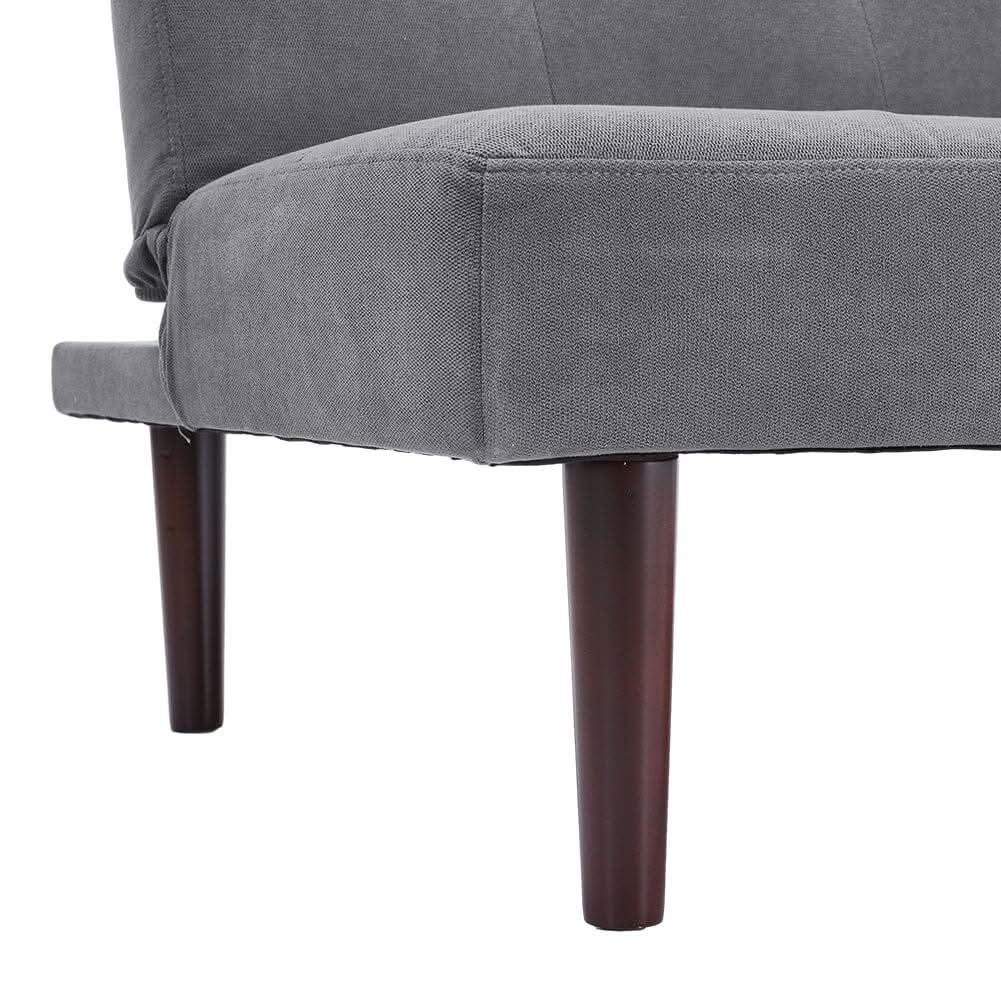 4ft Sofa Bed Contemporary Convertible Upholstered Green/ Grey