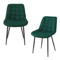 Green Upholstered Dining Chair Modern Comfort Seating