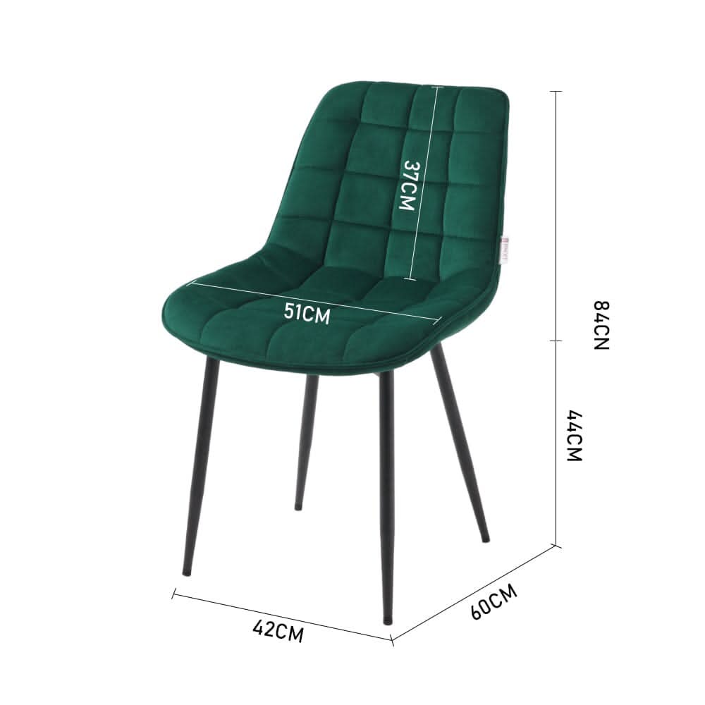 Green Upholstered Dining Chair Modern Comfort Seating