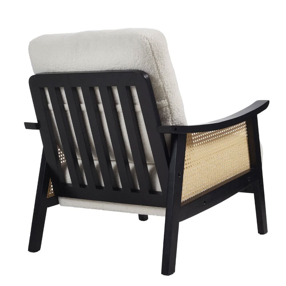 Scandi-Boho Rattan & Wood Accent Chair Collection – Multi-Colour Options