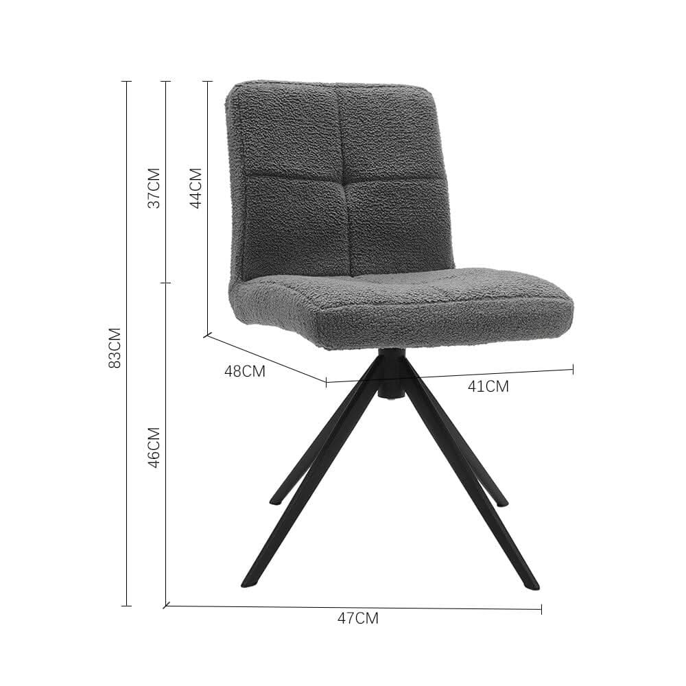2Pcs Plush Breakfast Bar Stools