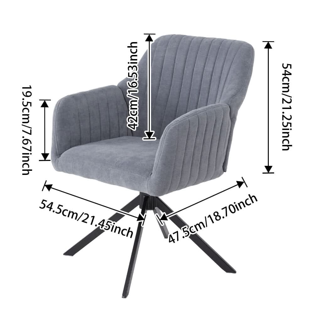 Modern Swivel Accent Chair Collection – Grey Teddy Fleece