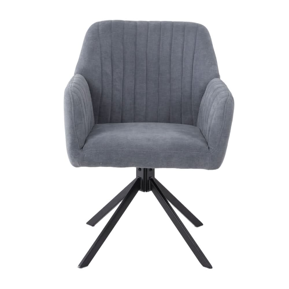 Modern Swivel Accent Chair Collection – Grey Teddy Fleece