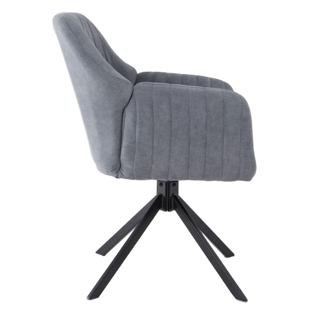 Modern Swivel Accent Chair Collection – Grey Teddy Fleece