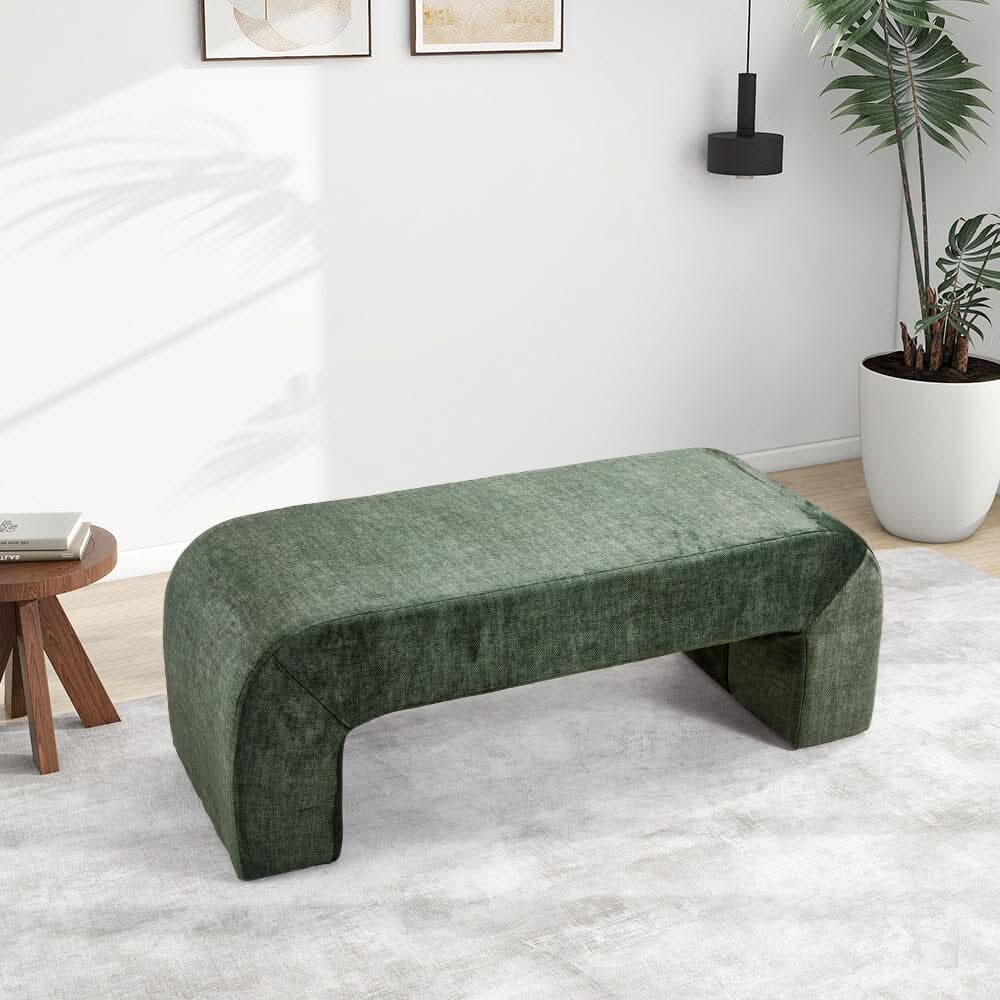 Modern U-Shaped Fabric Bench Collection