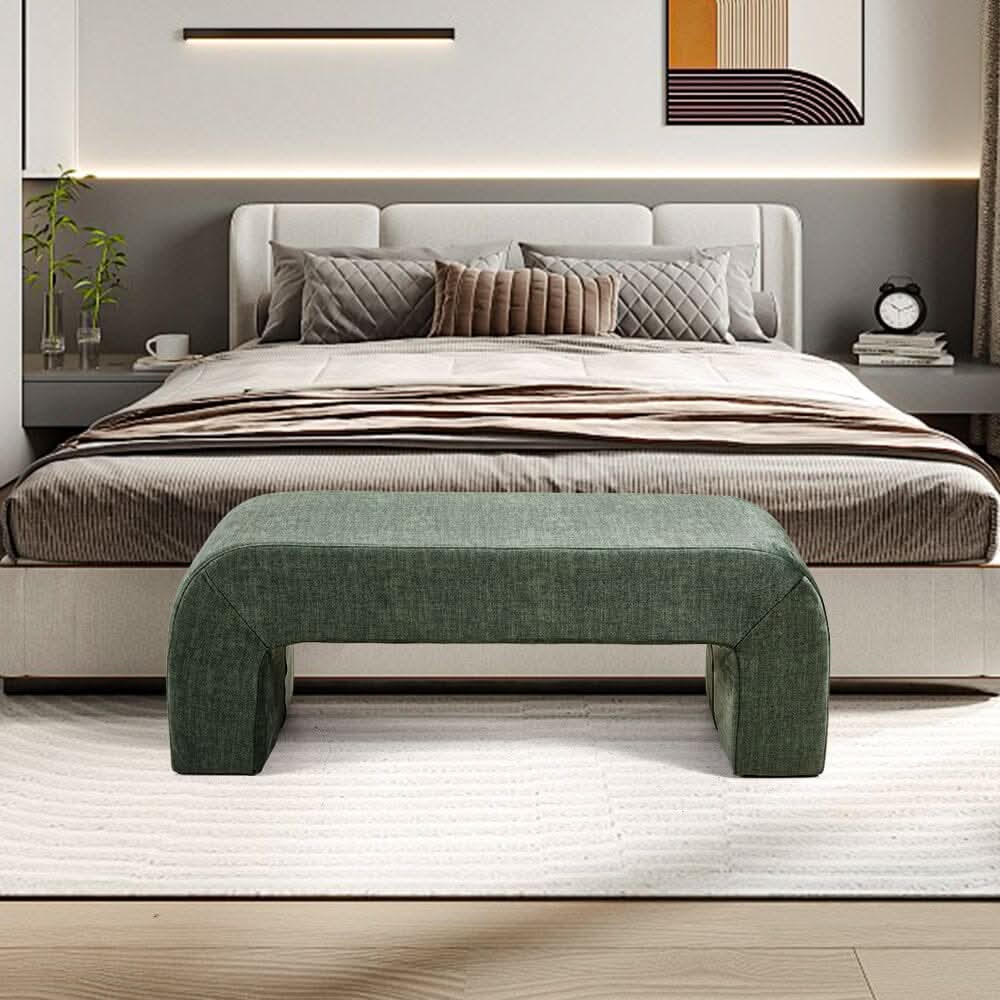 Modern U-Shaped Fabric Bench Collection