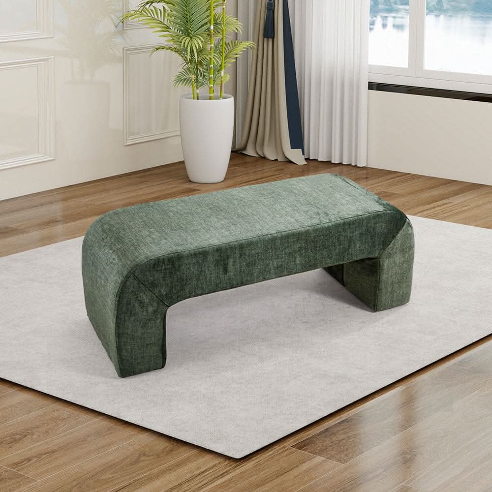 Modern U-Shaped Fabric Bench Collection