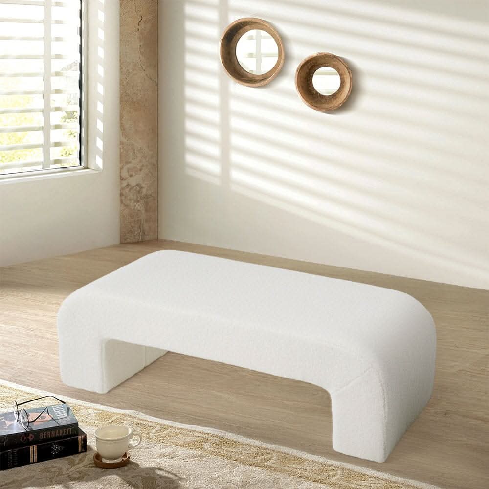 Modern U-Shaped Fabric Bench Collection