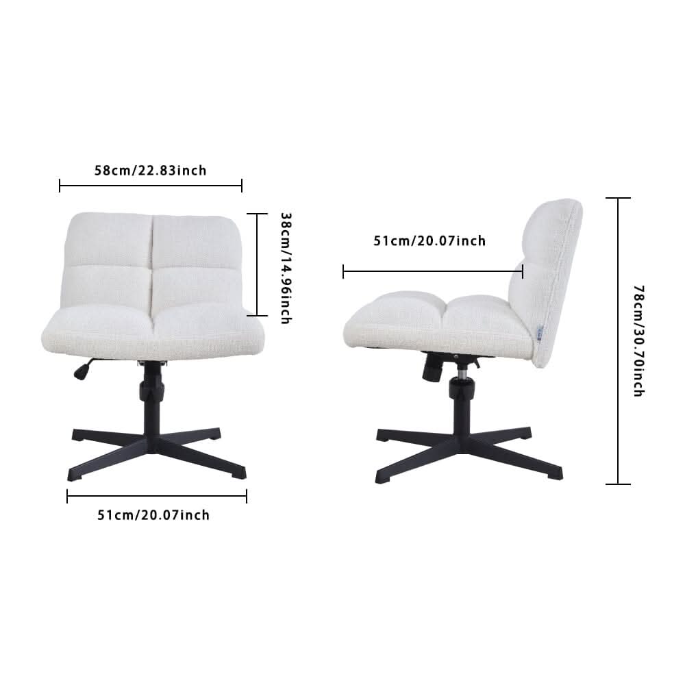 Plush Teddy Bear Fabric Accent Chair in White