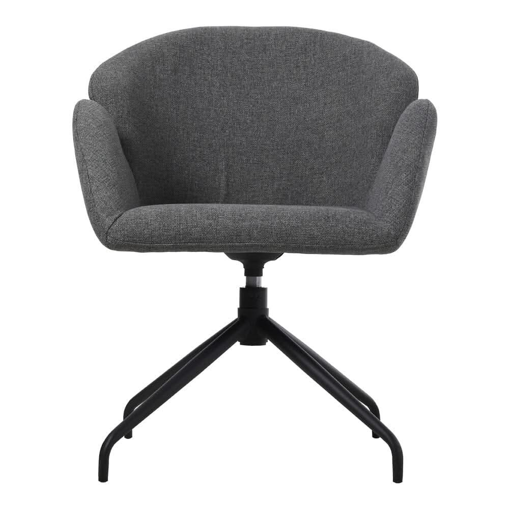 Modern Swivel Accent Chair – Grey Linen Fabric