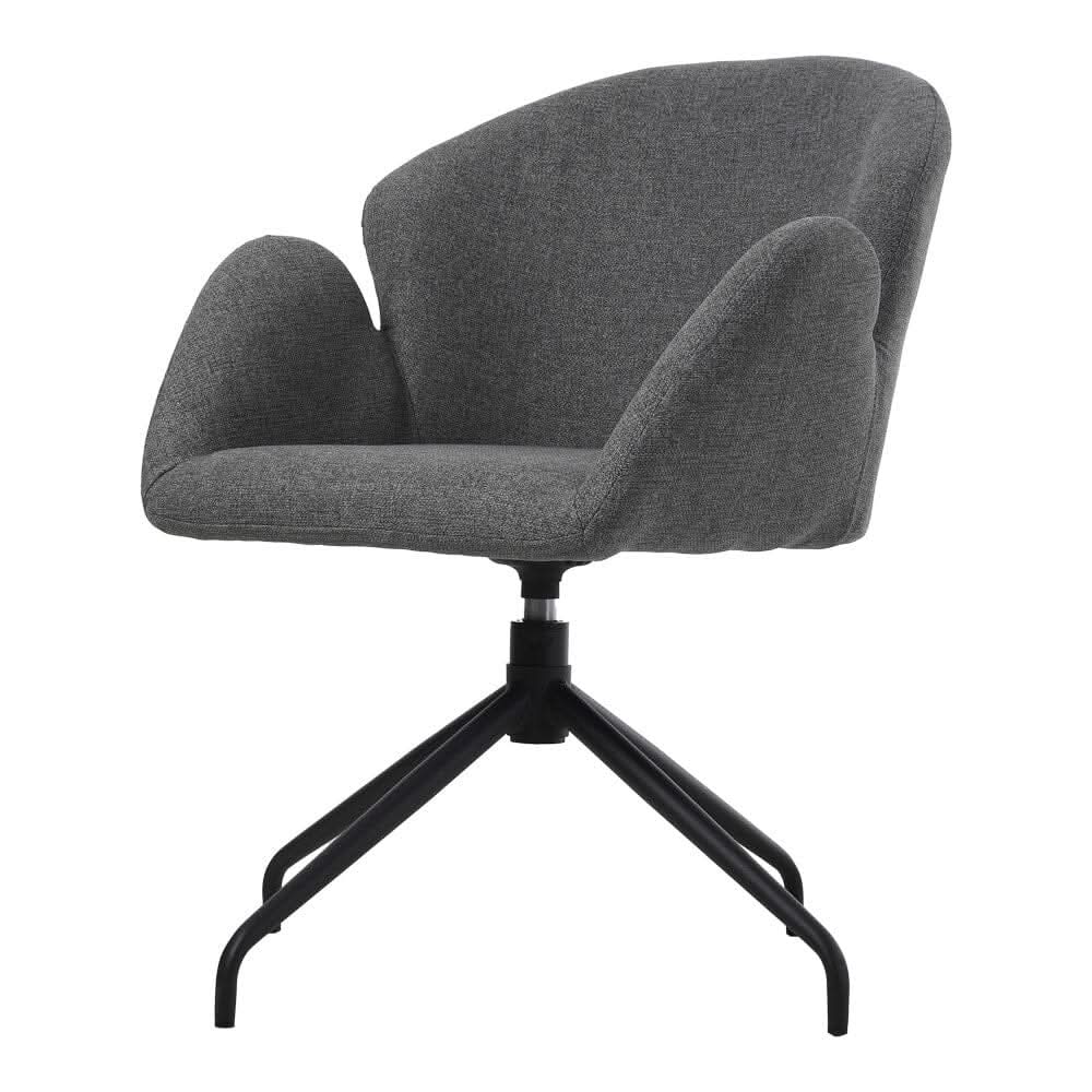 Modern Swivel Accent Chair – Grey Linen Fabric