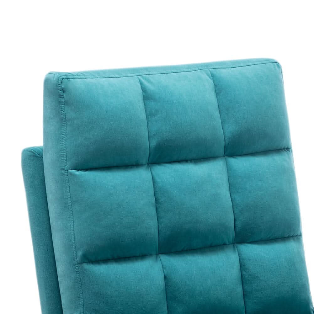 Leisure Recliner Armchair and Ottoman Set with Footstool Metal Legs