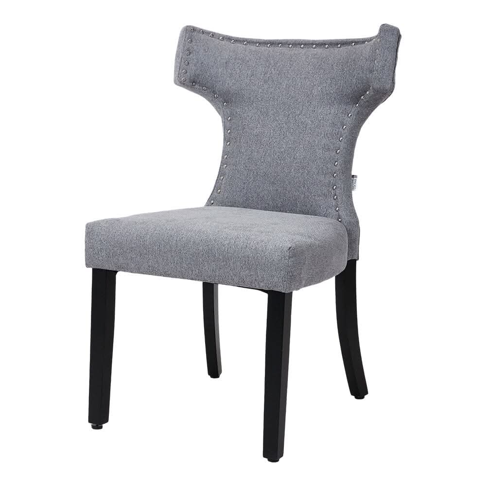 Upholstered Dining Chair with Stud Detail Backrest