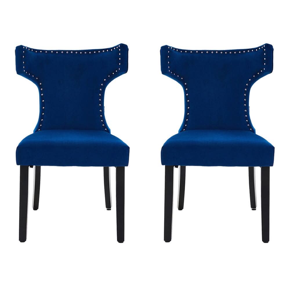 Upholstered Dining Chair with Stud Detail Backrest