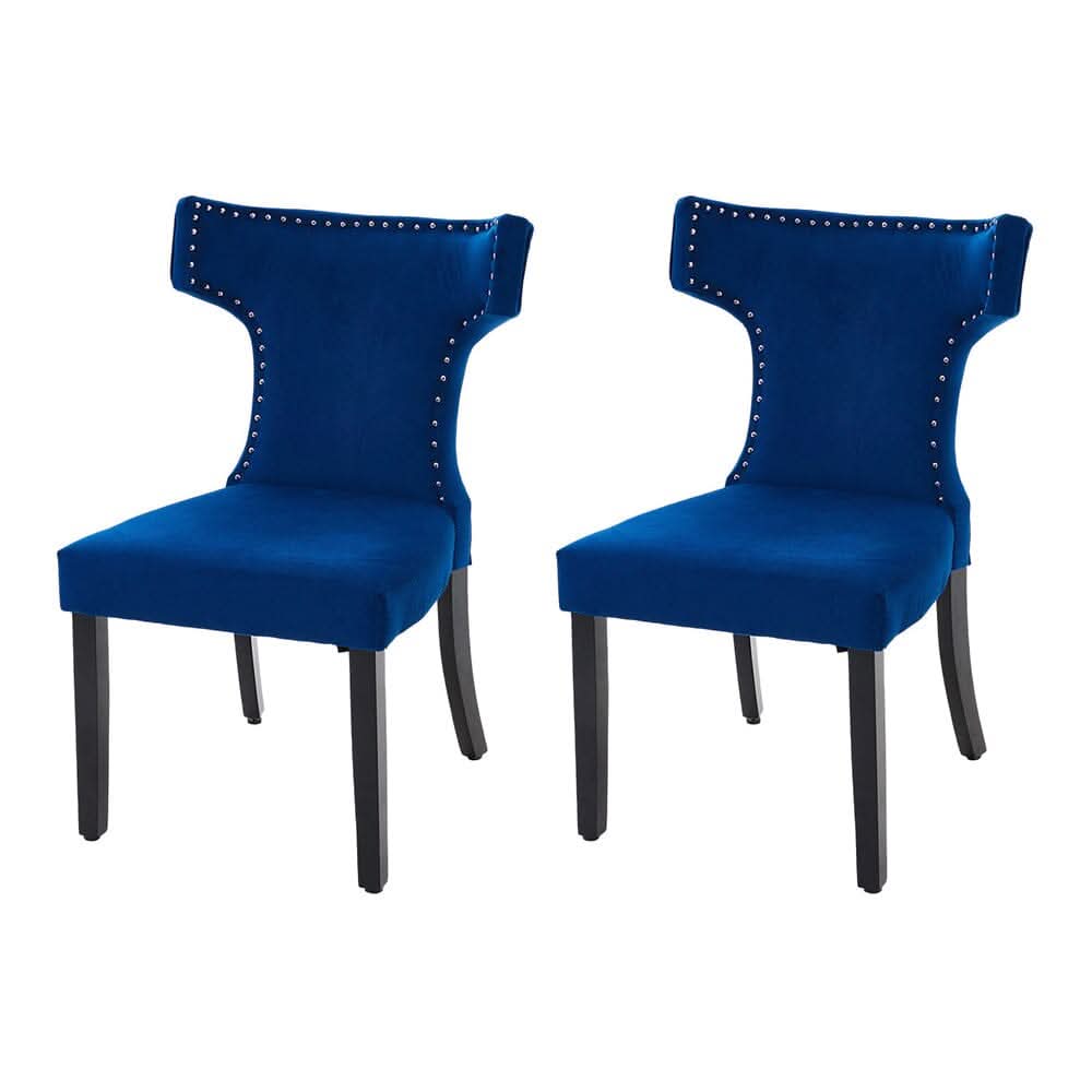 Upholstered Dining Chair with Stud Detail Backrest