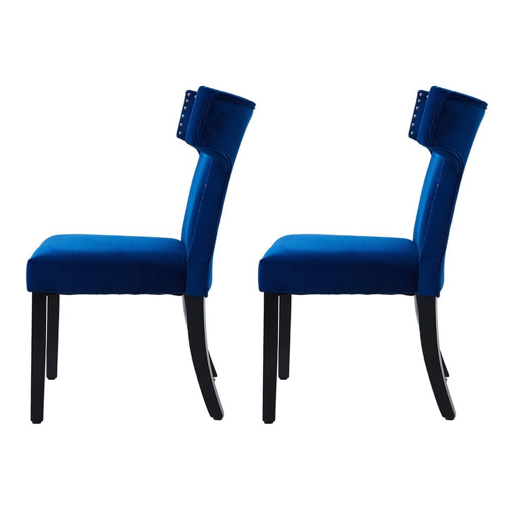 Upholstered Dining Chair with Stud Detail Backrest