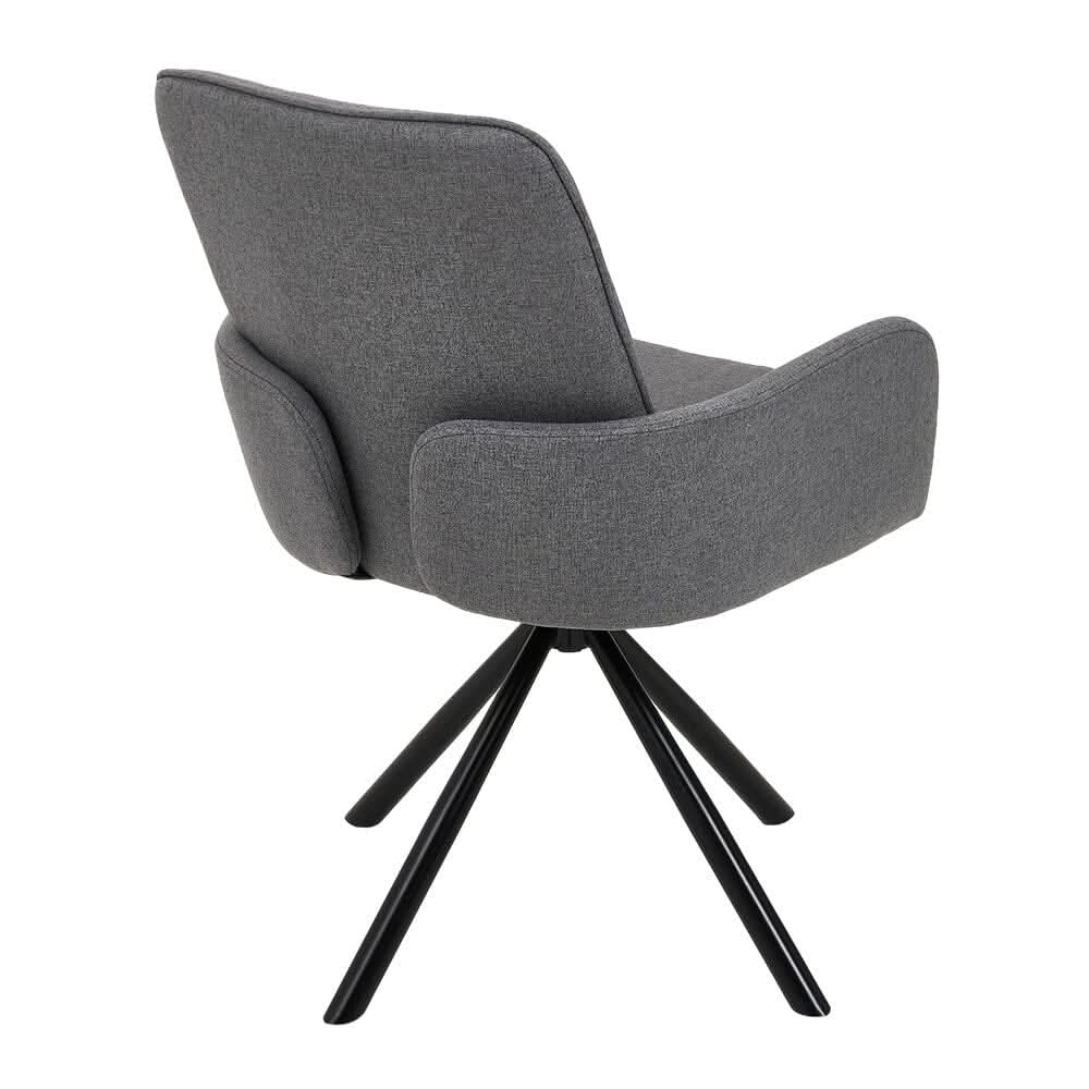 Scandinavian Style Swivel Accent Chair Linen Fabric