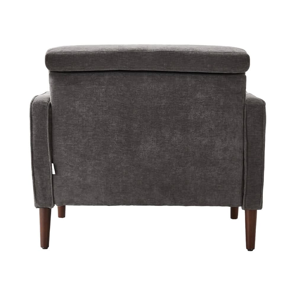 Accent Chair with 2 Cylindrical Pillows - Zippered Detachable Cushions