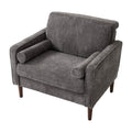 Accent Chair with 2 Cylindrical Pillows - Zippered Detachable Cushions