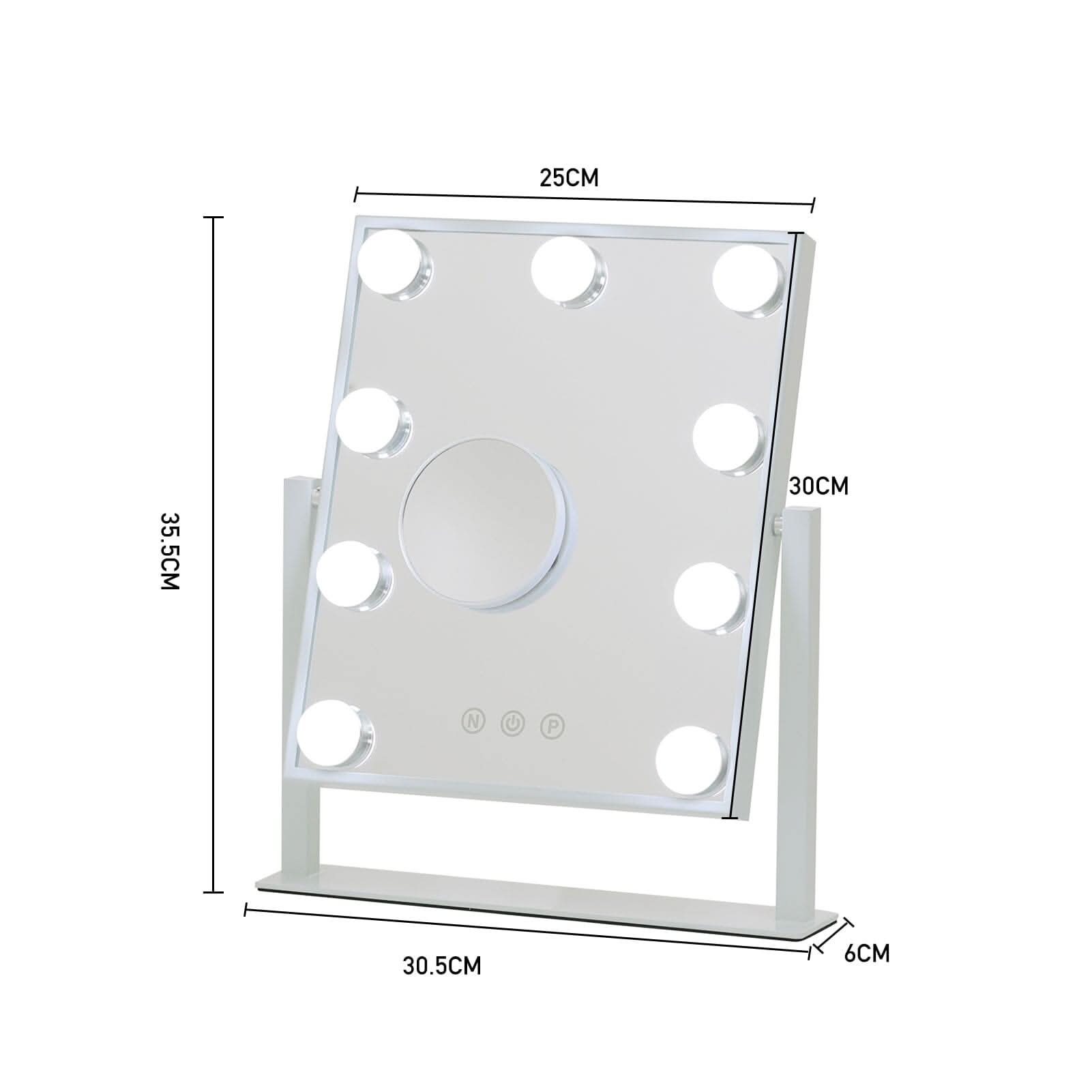 Adjustable LED Hollywood Vanity Mirror Touch Screen Control
