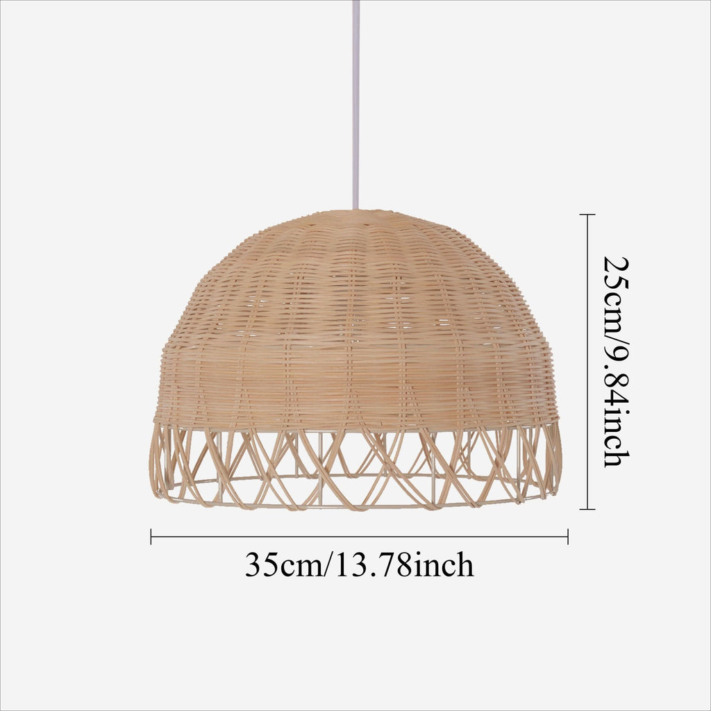 Lightsin Boho Half Sphere Rattan Pendant Light