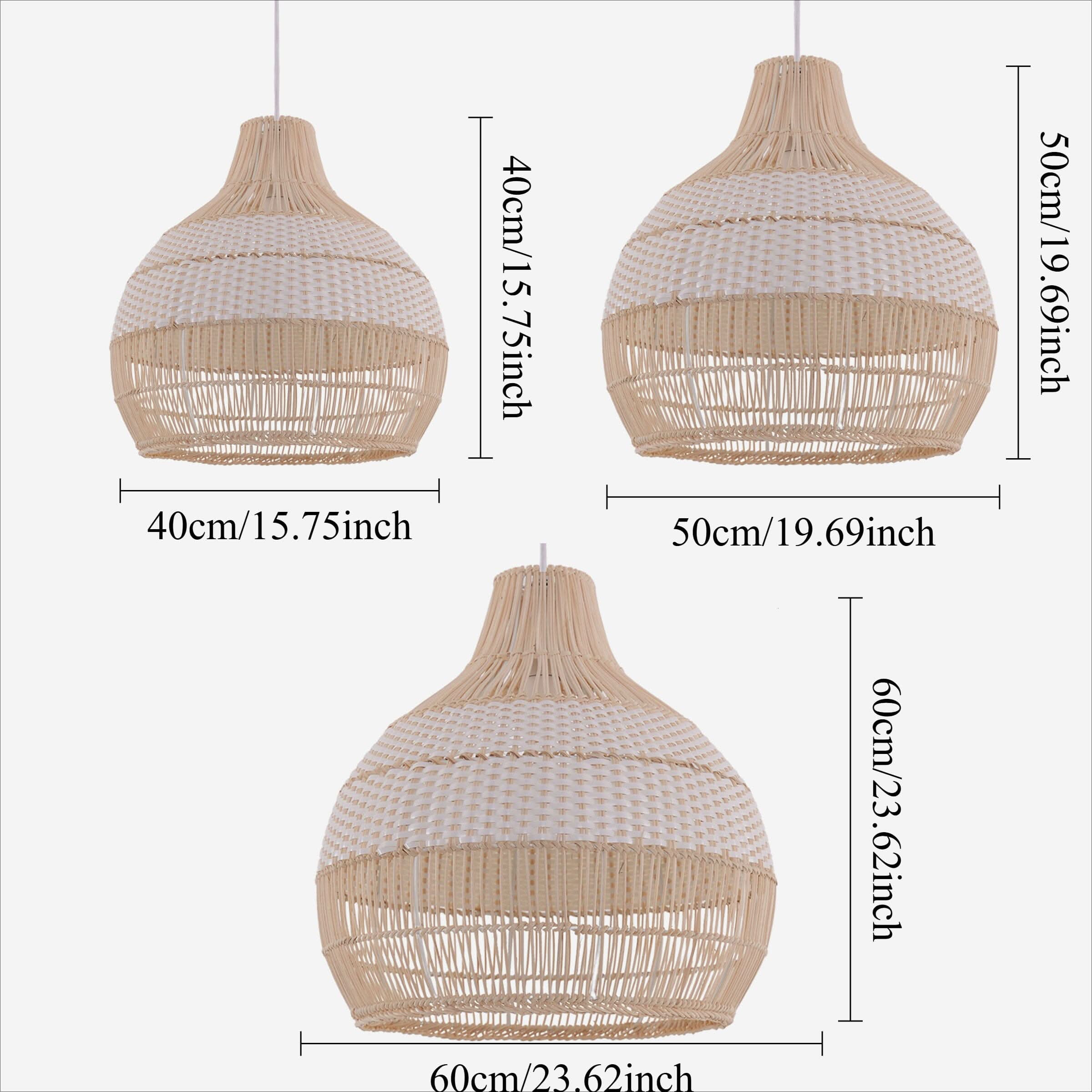 Cella-Lightsin Handwoven Rattan Pendant Light for Kitchen and Boho-Style Interiors