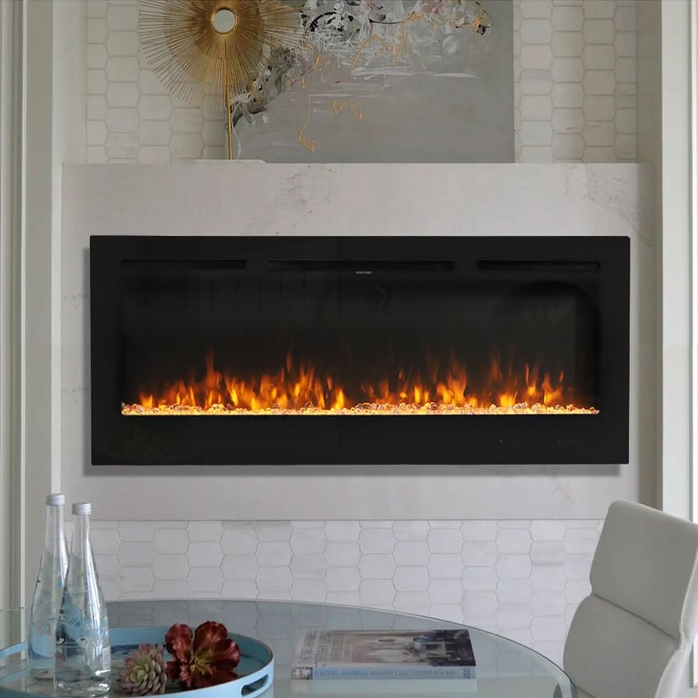 40 Inch Inset Fireplaces 5120 BTU Wall-Mounted Electric Fireplace 9 LED Flame Colours