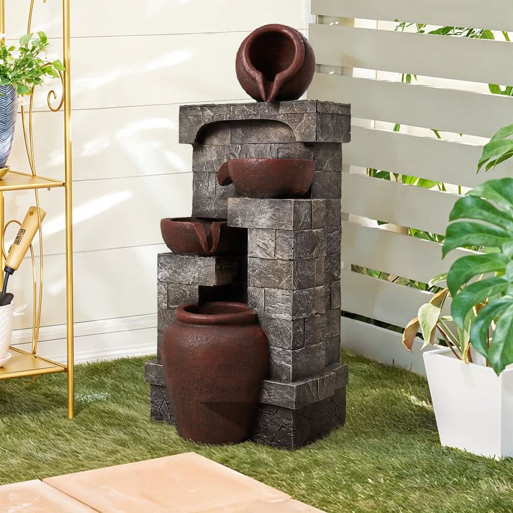 Outdoor Garden Water Feature with 2.4W Solar Water Pump