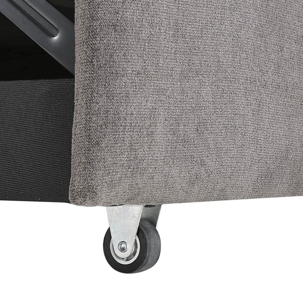 5ft Convertible Sofa Bed Grey Lounger