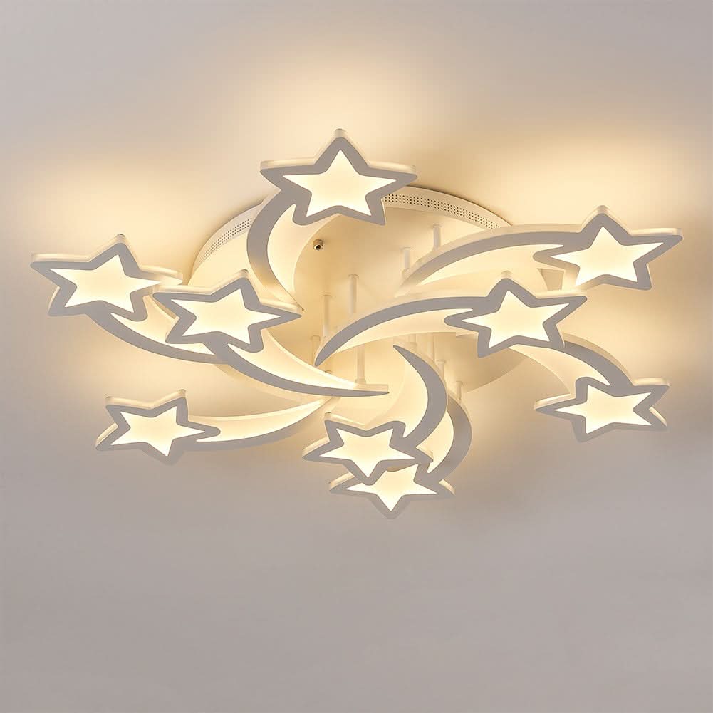 LED Ceiling Light Fixture with Star Lampshades
