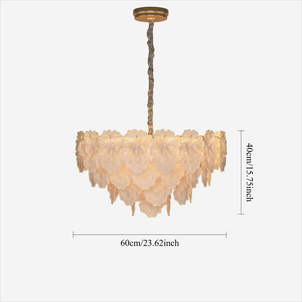 Lightsin Opulent Glow Elegant Glass Chandelier with Adjustable Elegance